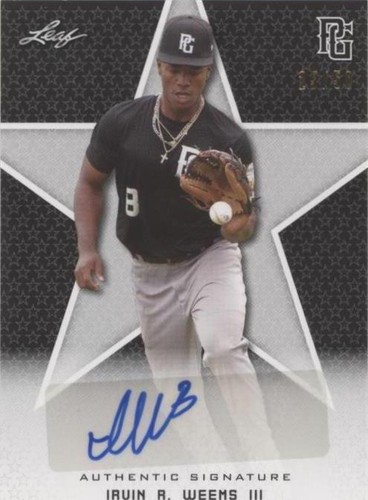 2020 Leaf Perfect Game National Showcase - Irvin R. Weems III #BA-IW3