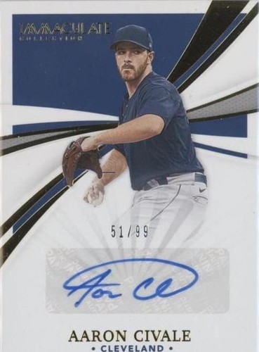 2021 Panini Immaculate Collection - Aaron Civale #IS-AC