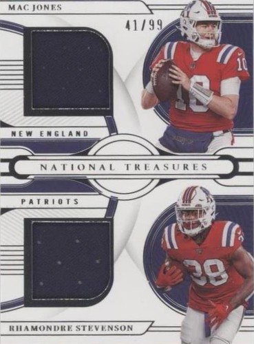 2022 Panini National Treasures Mac Jones Rhamondre Stevenson #GCM-NEW