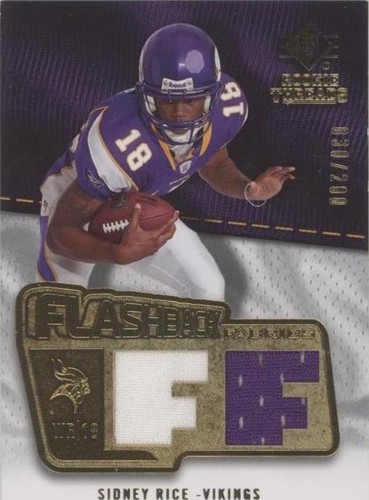 2008 SP Rookie Threads Sidney Rice #FF-SR