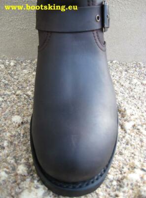 SENDRA SENDRA 3396 BOOTS BIKERBOOTS ROCKABILLY STIEFEL BRAUN STAHLKAPPE GR. 39 BIS 45