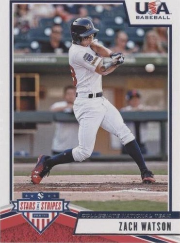2019 Panini USA Baseball Stars & Stripes - Zach Watson #18