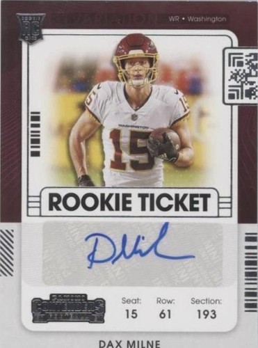 2021 Panini Contenders Dax Milne #261