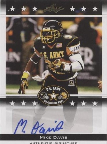 2012 Leaf U.S. Army All-American Bowl Mike Davis #BA-MD1