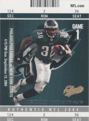 2004 Fleer Authentix Brian Westbrook #80