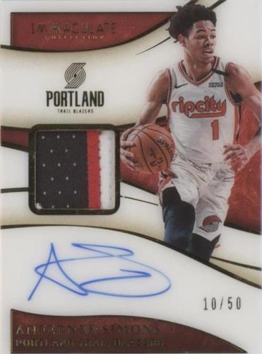 2019-20 Panini Immaculate Collection - Anfernee Simons #PA-ASM