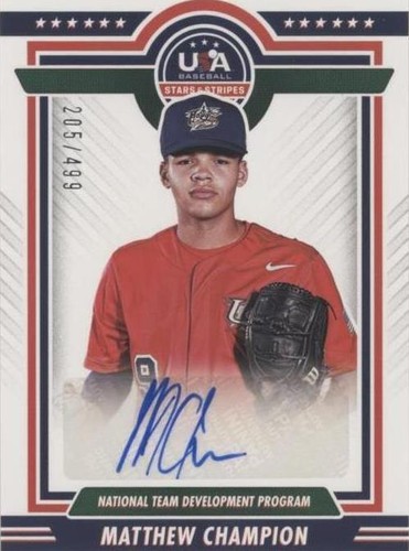 2022 Panini USA Baseball Stars & Stripes - Matthew Champion #NTDP-MC