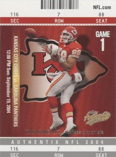 2004 Fleer Authentix Tony Gonzalez #51