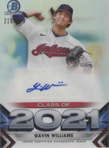 2021 Bowman Draft - Gavin Williams #C21-GW