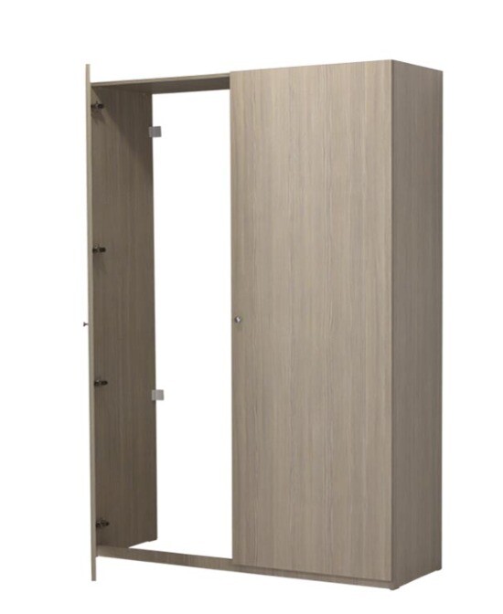 Single Vertical Wall Bed Pine Cabinet 2 X Side Unit With Shelves