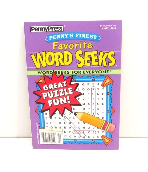 Penny Press Favorite Word Seeks Puzzle Book 93 Puzzles Penny's