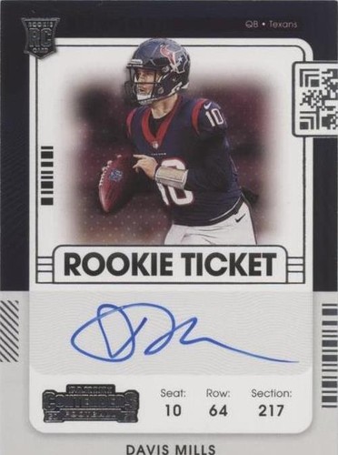 2021 Panini Contenders Davis Mills #123