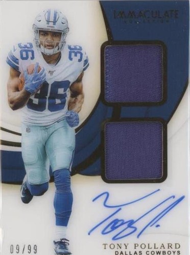2019 Panini Immaculate Collection Tony Pollard #ISPR-TP