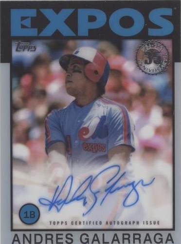 2021 Topps Clearly Authentic Autographs - Andres Galarraga #86TBA-AG