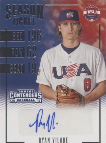 2016 Panini Elite Extra Edition - Ryan Vilade #18U-RV