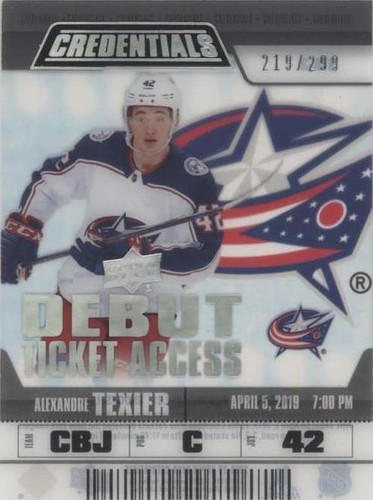 2019-20 Upper Deck Credentials - Alexandre Texier #RTA-3