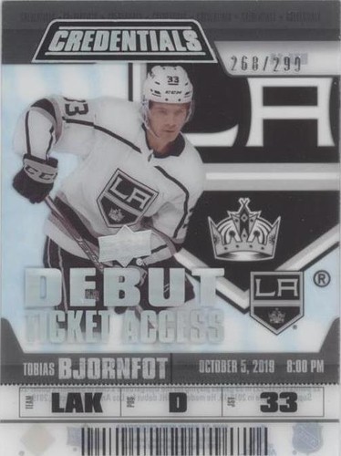 2019-20 Upper Deck Credentials - Tobias Bjornfot #RTA-14