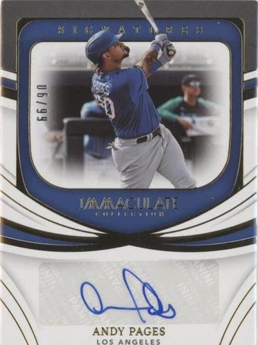 2022 Panini Immaculate Collection - Andy Pages #IS-AP
