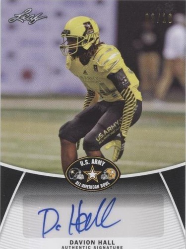 2014 Leaf U.S. Army All-American Bowl Davion Hall #BA-DH1