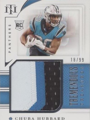 2021 Panini National Treasures Chuba Hubbard #TTR-CH