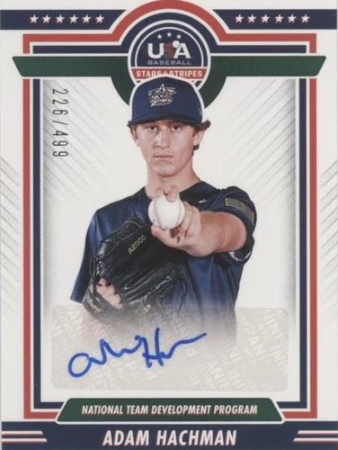2022 Panini USA Baseball Stars & Stripes - Adam Hachman #NTDP-AH