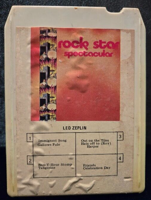 Vintage 8 Track Tape Rock Star Spectacular LED ZEPLIN (Printed Spelling Error)