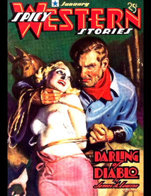 SPICY WESTERN STORIES 11x14 Magazine Cover Print JANUARY 1937 VERY SEXY