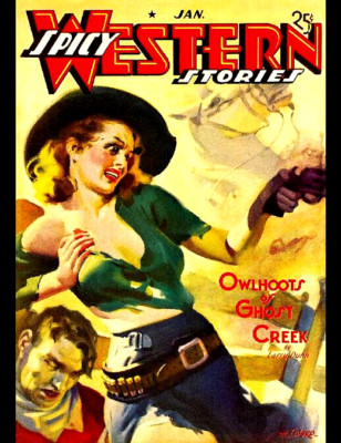 SPICY WESTERN STORIES 11x14 Magazine Cover Print JANUARY 1939 VERY SEXY