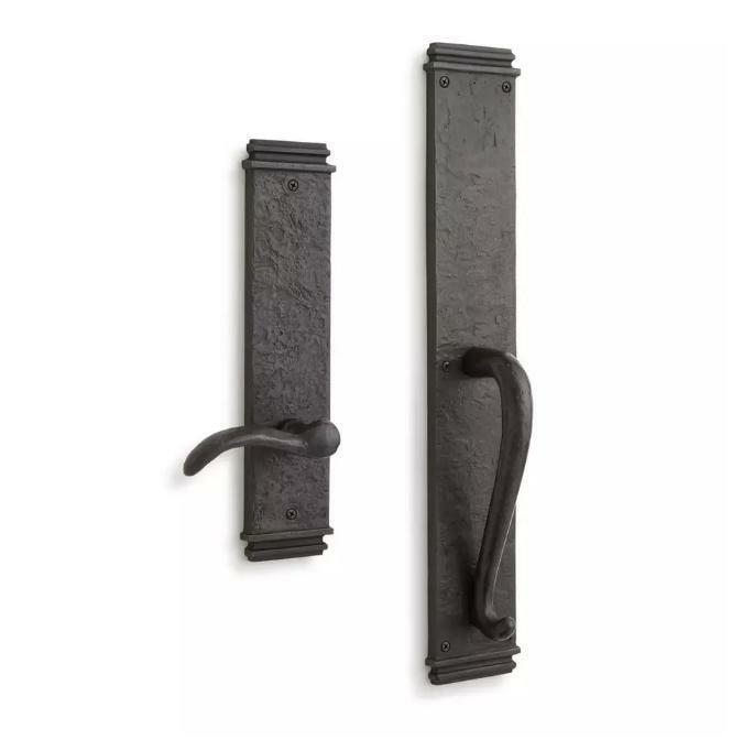 Signature Hardware Griggs Dummy Entrance Set, Lever Handle, Right, Dark Bronze