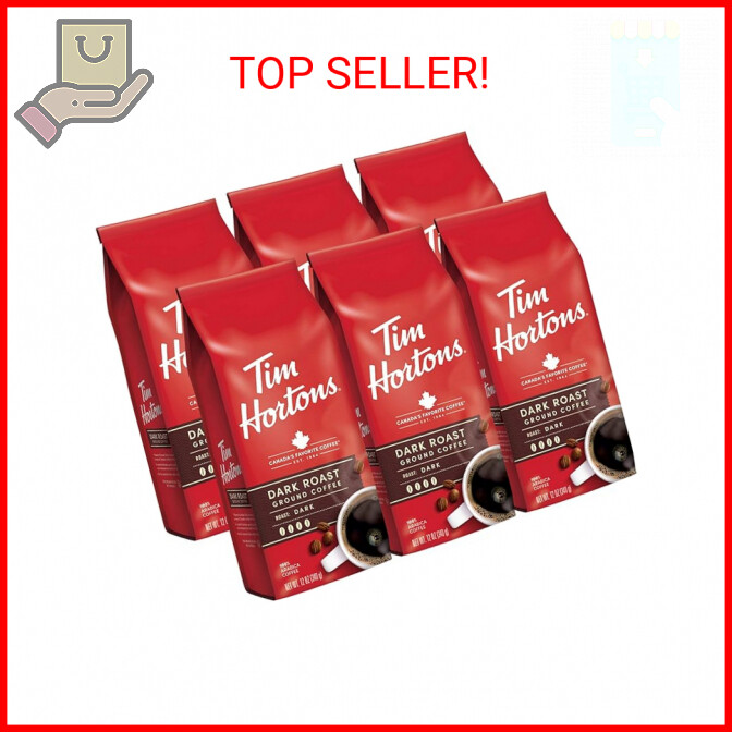 Tim Hortons Dark Roast, Rich Ground Coffee, Perfectly Balanced, Always Smooth, M