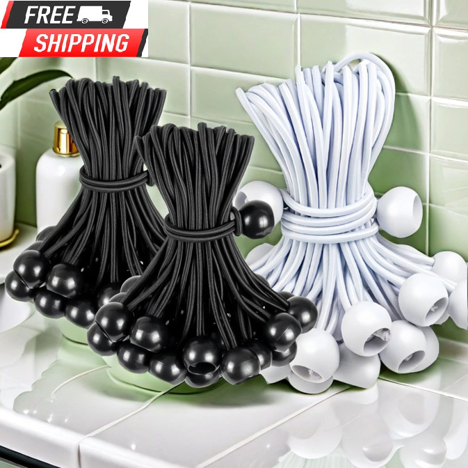 (4in/10pcs) Outdoor Camping Tent Fixed Ball Rope Bungee Rope Plastic