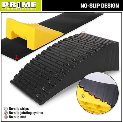 2 Pack Camper Leveler RV Curved Levelers RV Leveling Blocks Ramps Kit, Non-slip