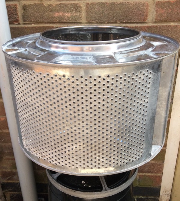 Garden wood burner Incinerator fire pit upcycled washing machine drum