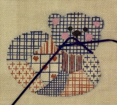 Pumpkin Patch Originals Needlepoint Canvas Patchwork Cat 24 Count