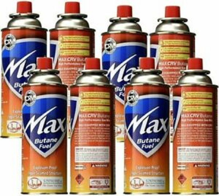 Uniware Premium Butane Fuel Cans, Versatile Compatibility, 8 Cans-Made in Korea