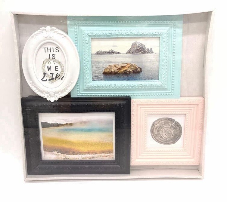 Cornice Multifoto Parete Muro 4 Foto Porta Fotografie Multicolore bal