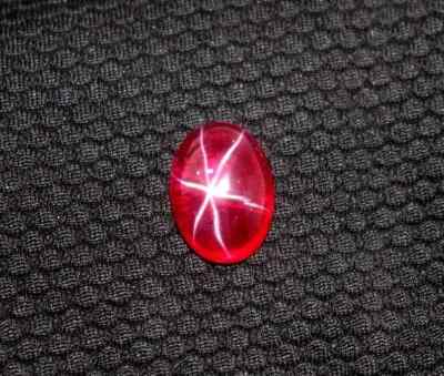 12.75 Ct Certified Natural FL Red Star Ruby 6 Rays Oval Cabochon Loose Gemstone