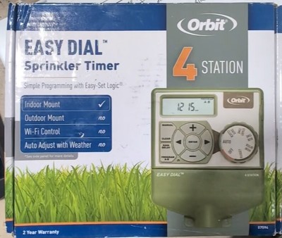Orbit 4-Station Easy-Set Logic Indoor/Outdoor Irrigation Controller