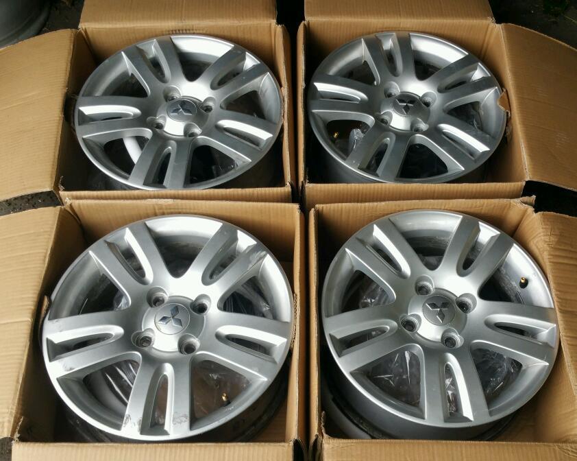 GENUINE MITSUBISHI COLT CZ2 CZ3 TURBO 4X114 SPORT RALLIART ALLOY WHEELS