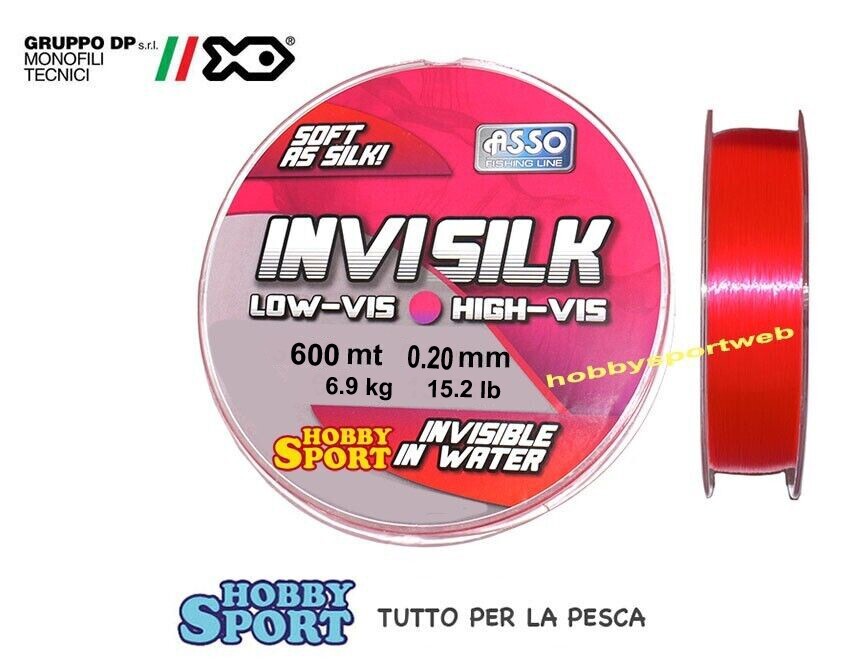 FILO ASSO INVISILK  MIS 0,20  PINK - BOBINA  600 MT  X MULINELLO TROTA LAGO