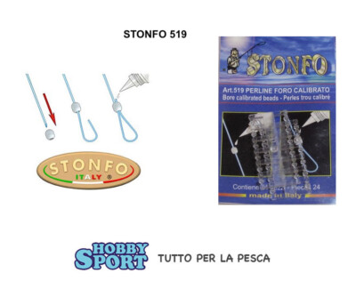 SET 2 CONF. STONFO 519  MISURA 0,50 MM PERLINE FORO CALIBRATO 24 PEZZI
