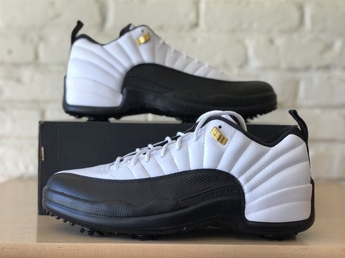 AIR JORDAN 12 GOLF ジョーダン ゴルフ DH4120‐100 Nike Air Jordan XII 12 Low Golf Taxi White Black Gold DH4120-100