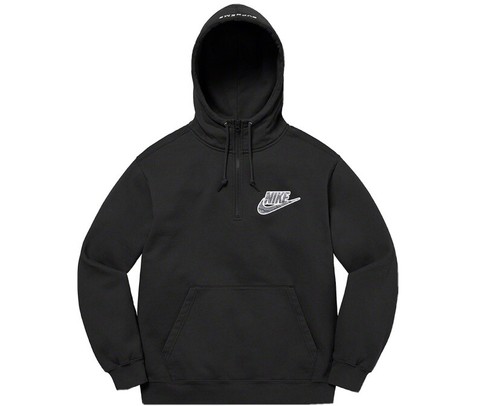 Supreme/Nike Half Zip Hooded Sweatshirt Black Size Large (HAVE IN ...