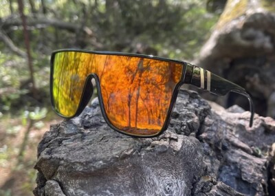 New Blenders Style Black Sunglasses Red Hot Lense Womens Mens Free Shipping USA