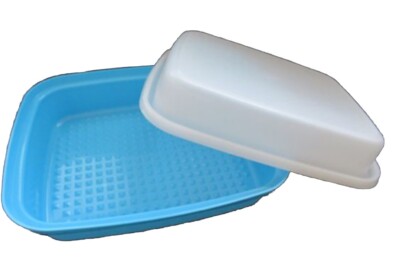 TUPPERWARE JR JUNIOR SEASON SERVE MARINADE CONTAINER TAFFY BLUE SALT WATER - NEW