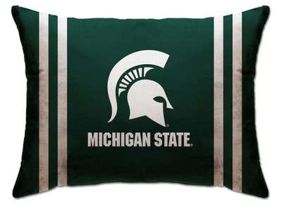 

Подушка для кровати со стандартным логотипом в полоску NCAA Michigan State Spartans, Not available