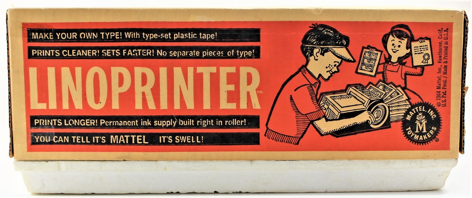 1965 Mattel Toymakers LinoPrinter Kids Toy Newspaper Lino printer