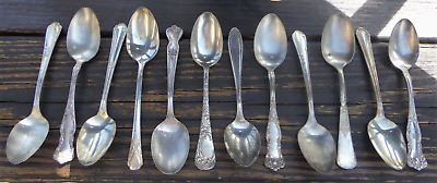 12 VTG Silverplate Reed & Barton Wm Rogers Oneida Marianne Teaspoons Spoons  1