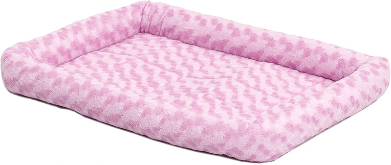 18l-inch Pink Dog Bed Or Cat Bed W/ Comfortable Bolster | Ideal