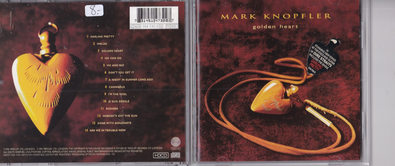 Mark Knopfler -Golden Heart- CD HDCD Vertigo | eBay